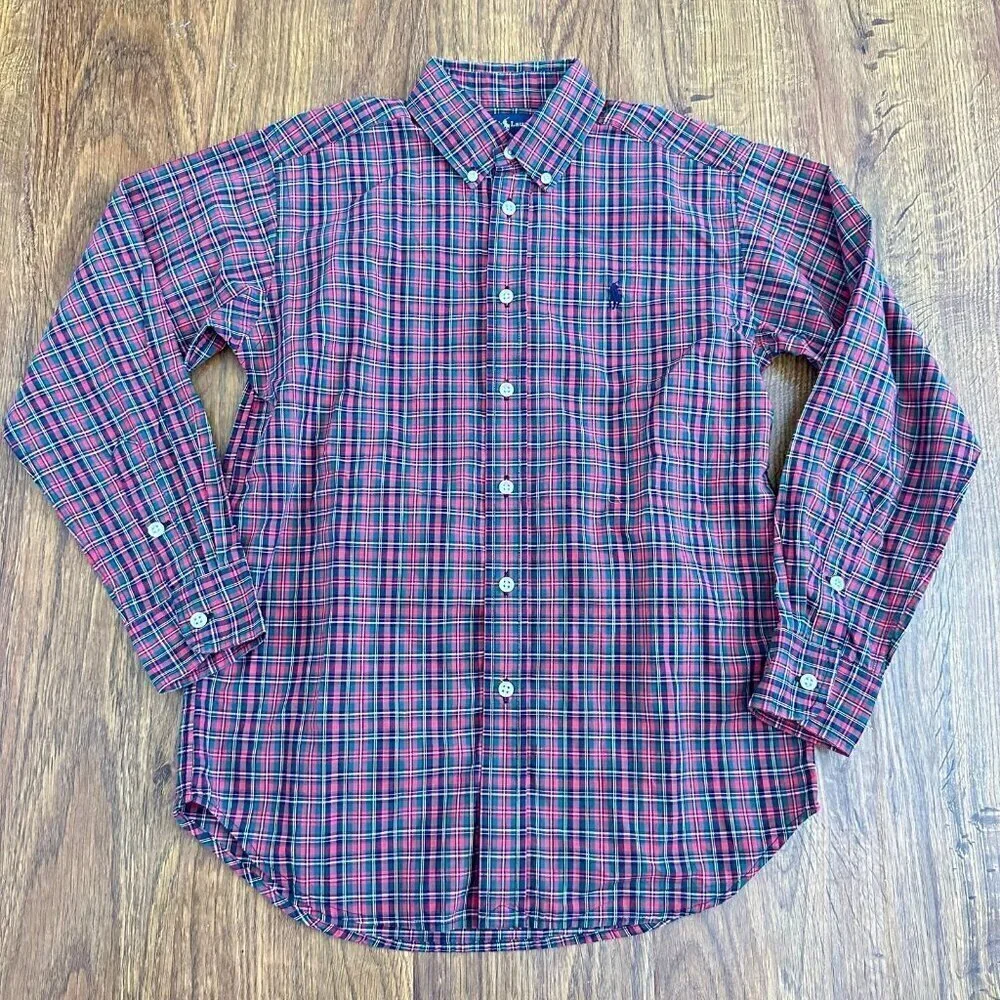 Ralph Lauren plaid long sleeve button up shirt